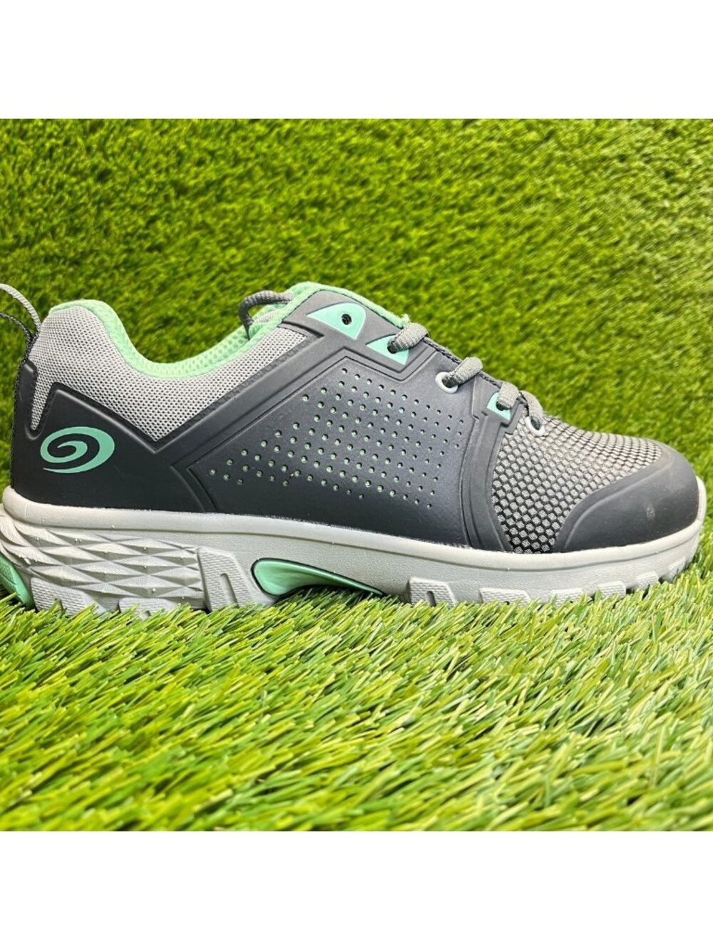 Nautilus Zephyr Womens Size 10D Gray Mint Alloy Composite Safety Toe Work Shoes
